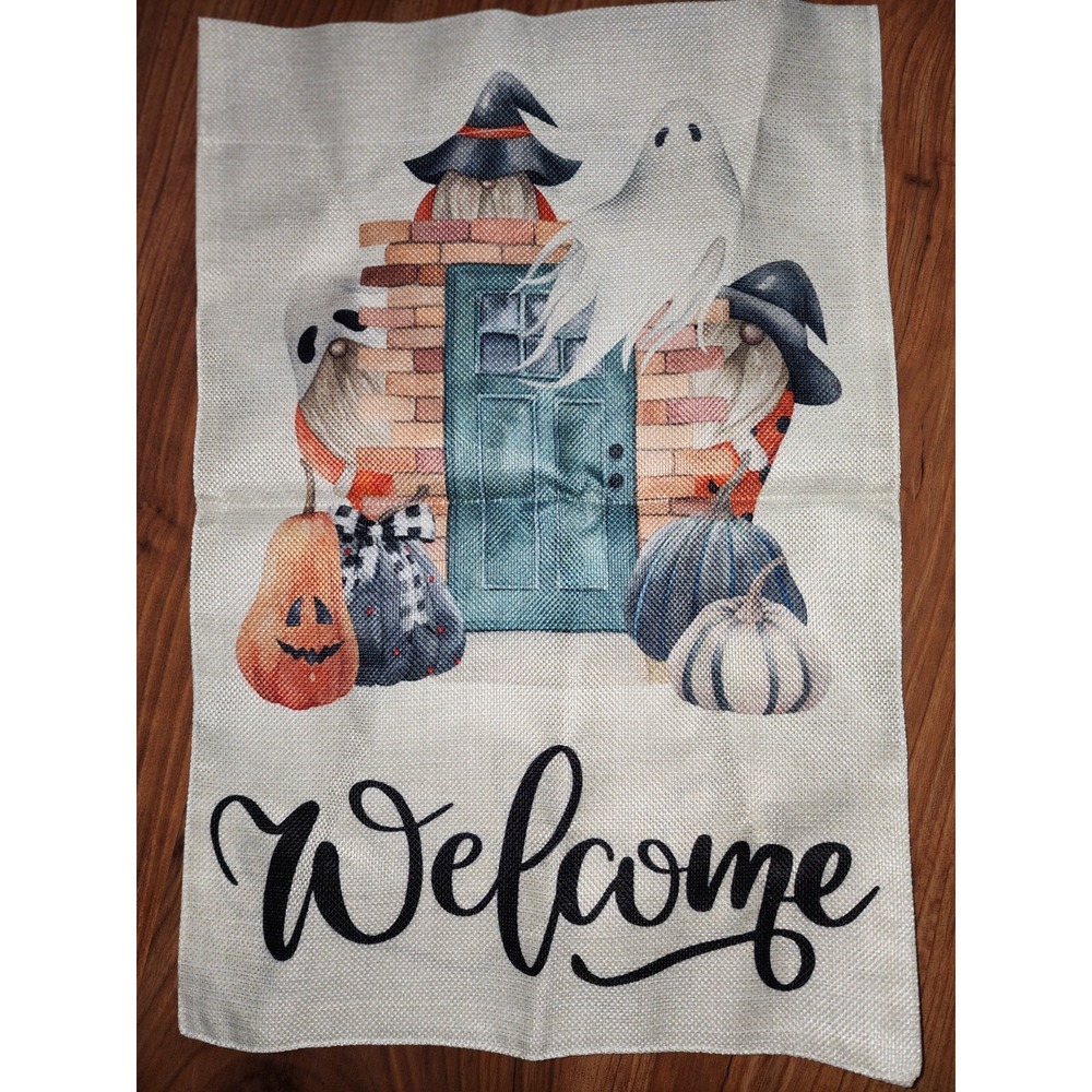 Fall Gnome Small Garden Flag 12x18 Inch Vertical Double Sided Autumn Halloween
